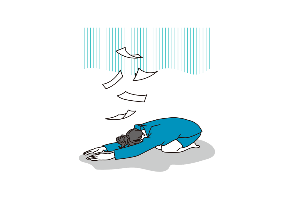 不安がMAXになり、その場で土下座する女性