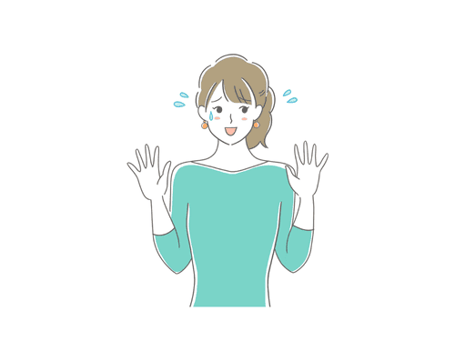 謙遜する女性