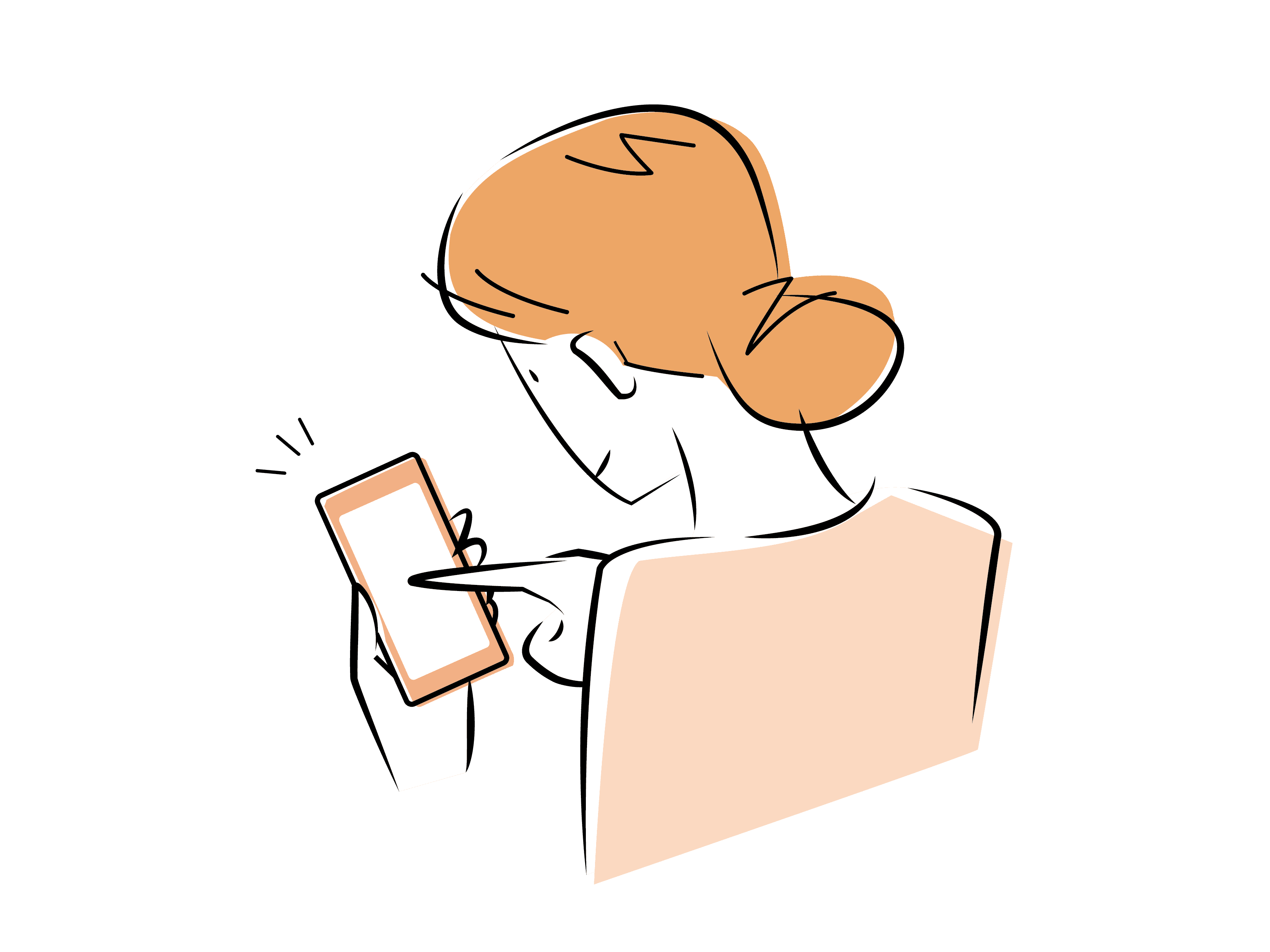 スマホを操作する女性