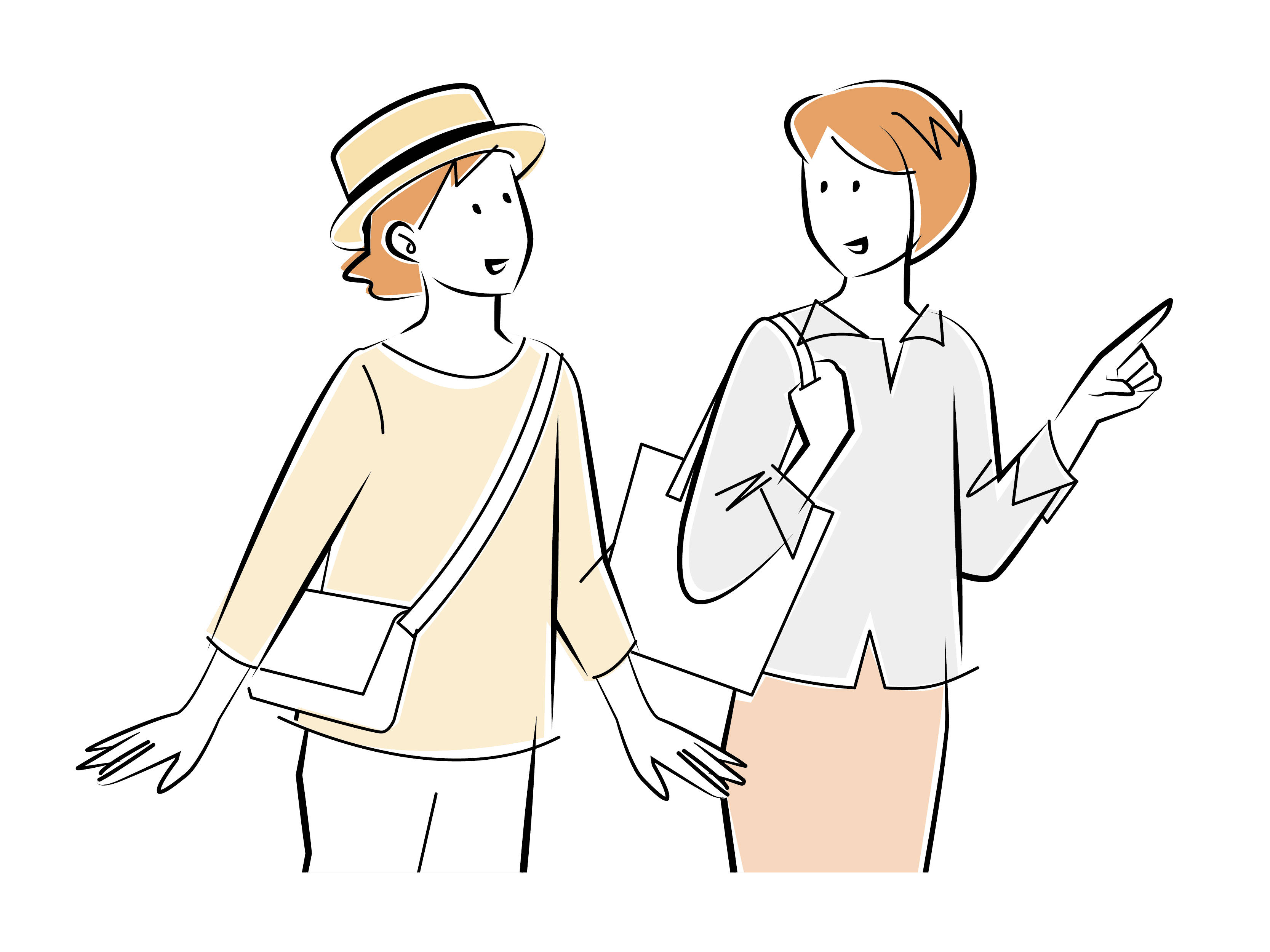 友達と会話を楽しむ女性2人