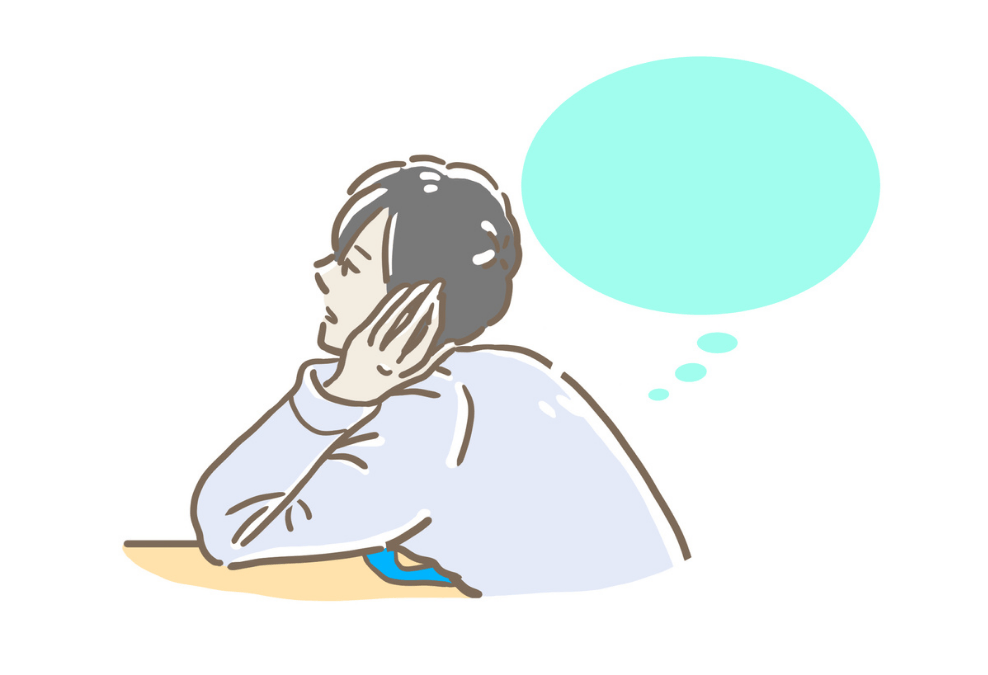 耽っている男性のイラスト
