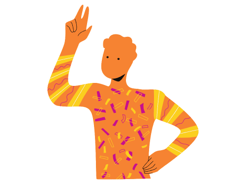 健康な体を表現したイラスト