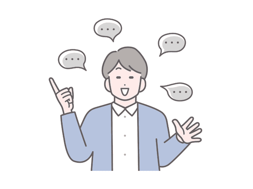 どうでもいいことを長く話す男性