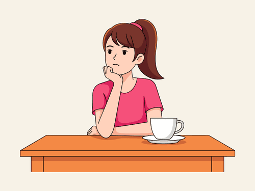 深く考える女性