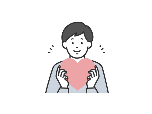 セルフケアをしている男性