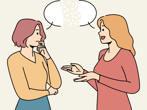 対話している女性たち