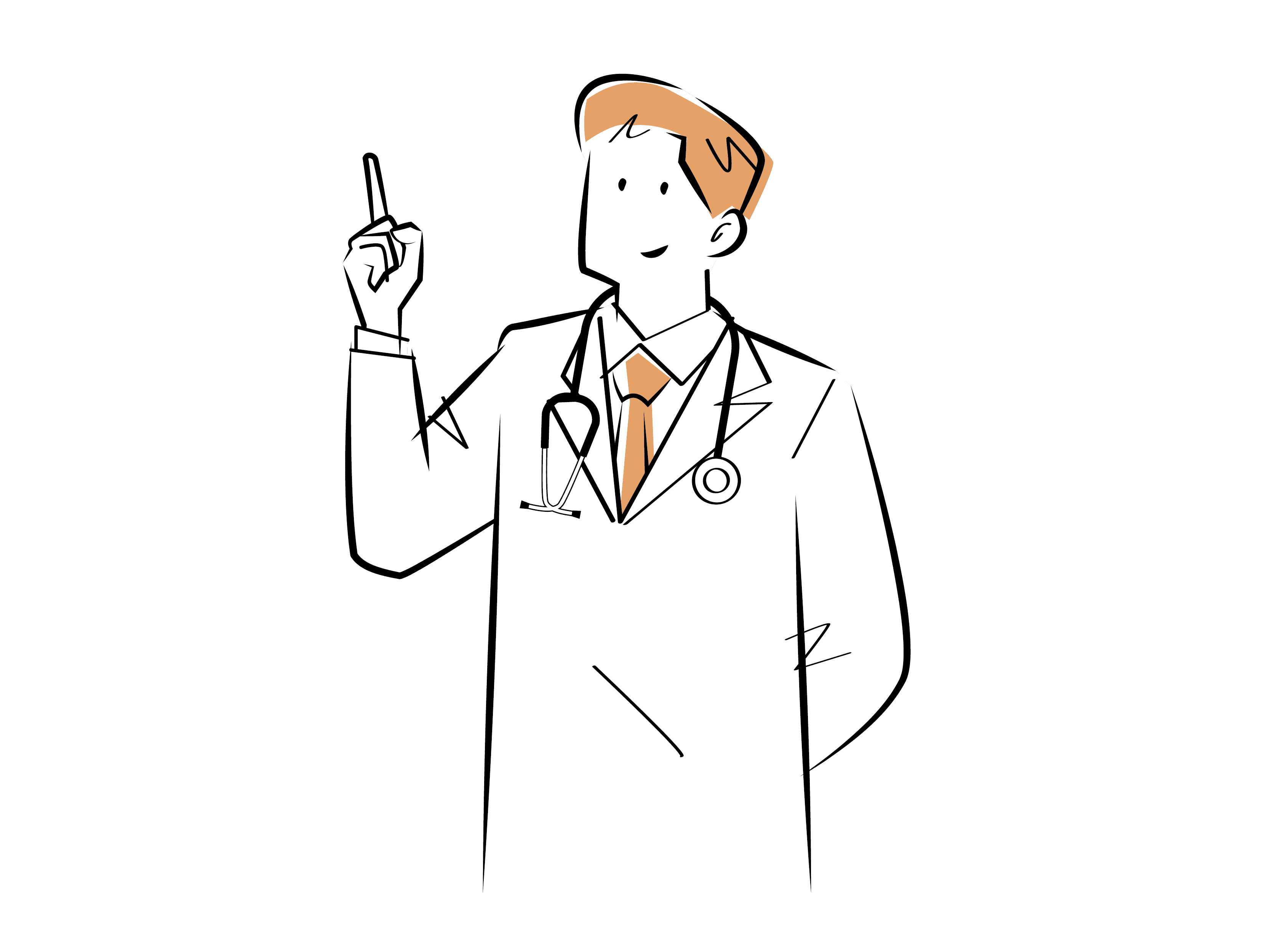 説明をする医者のイラスト