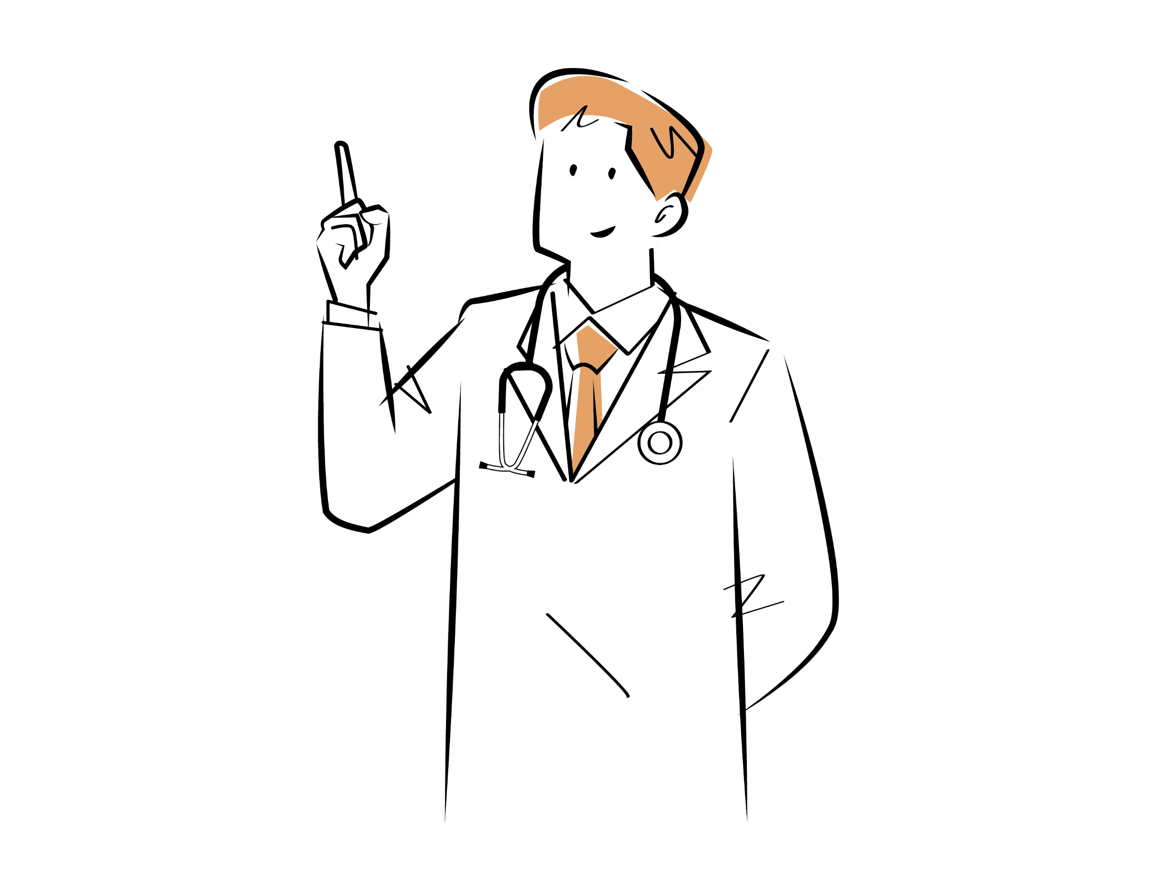 説明をする医者のイラスト