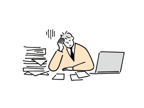 仕事が憂鬱な社会人男性